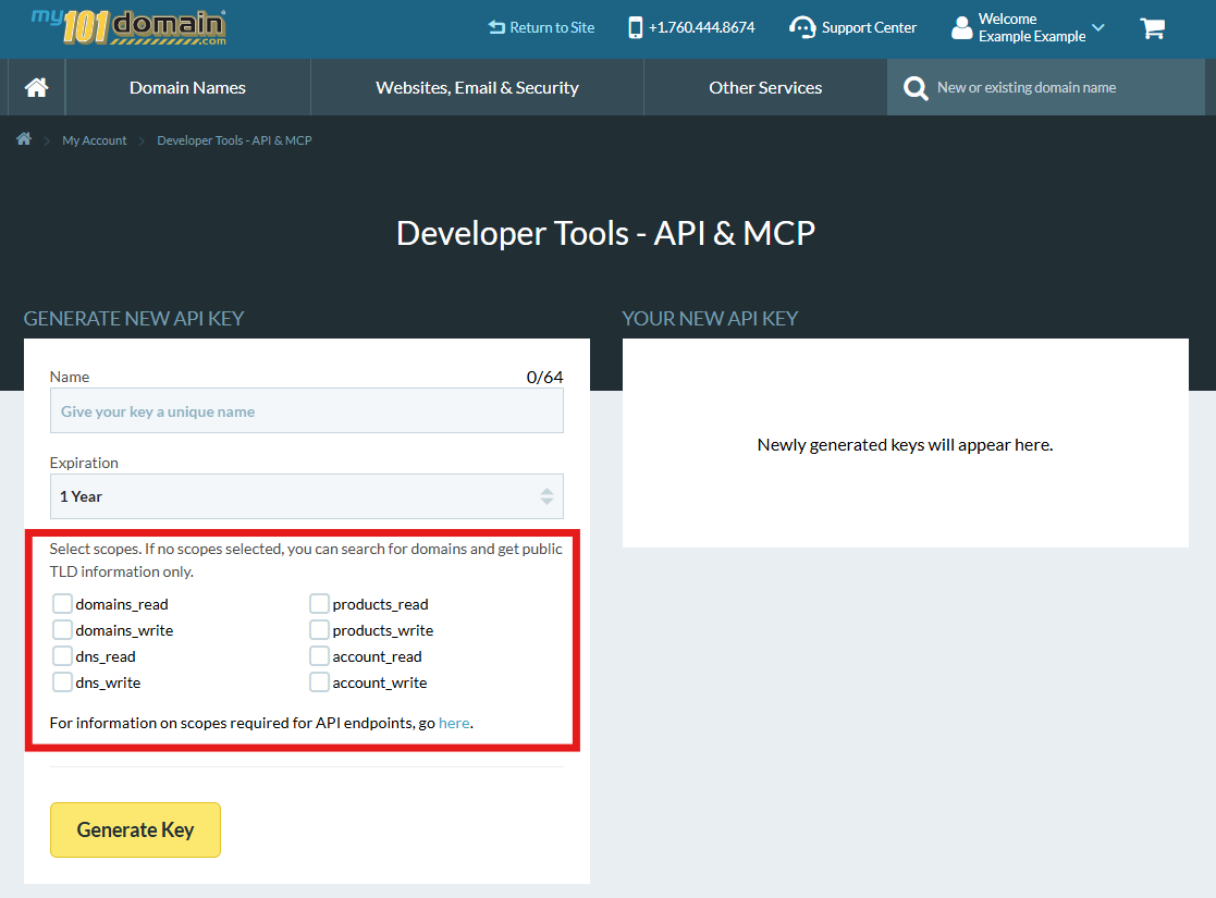 Client Admin_Developer Tools_API Keys_Red Box.png